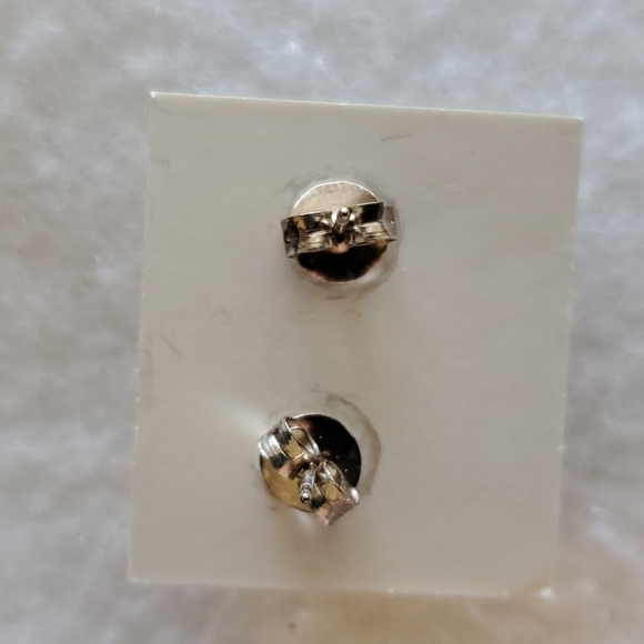 Sterling and Turquoise Studs Oval - Picture 2 of 3